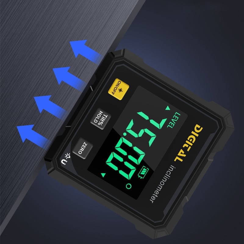 Digital Angle Level 360° Magnetic Base & Illuminated LCD