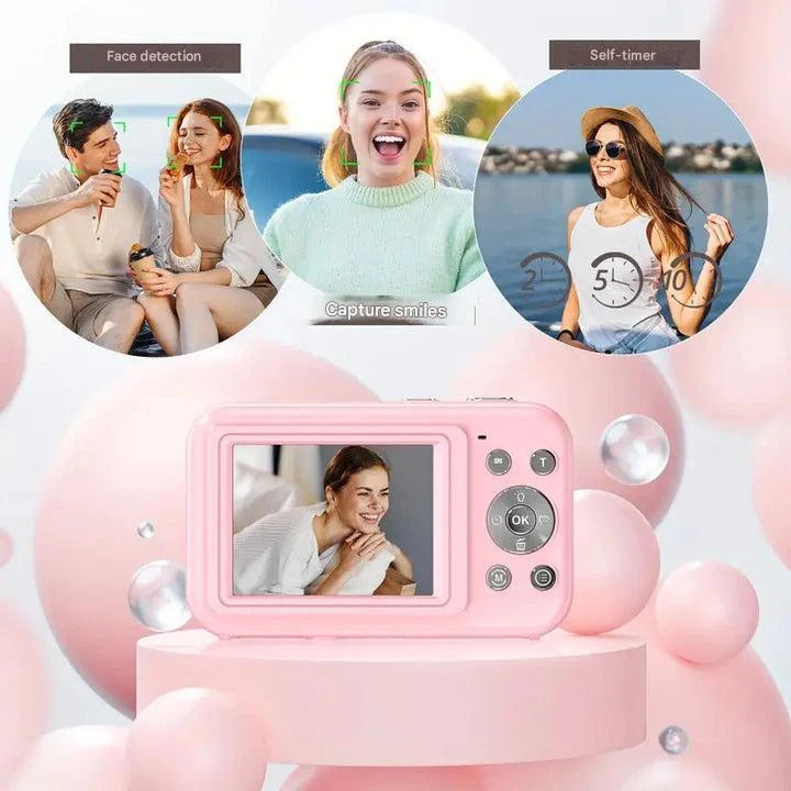 Digital Camera Retro Design One-Click 1080p Video