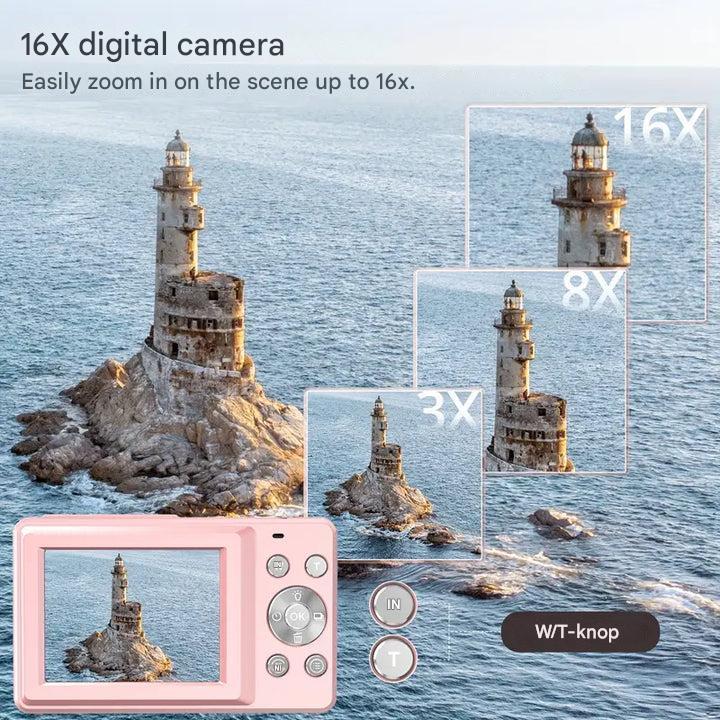 Digital Camera Retro Design One-Click 1080p Video
