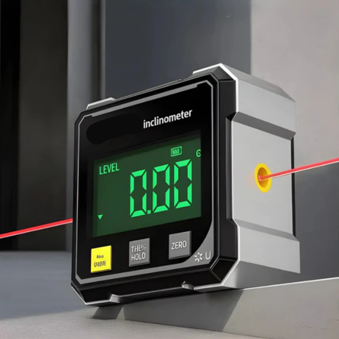 Digital Inclinometer Magnetic Base & Laser Guide High-Precision LCD