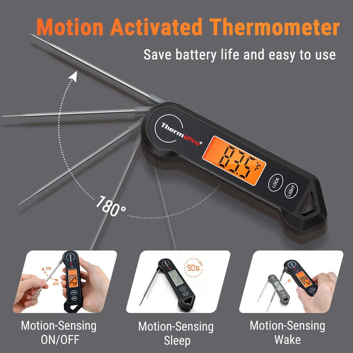 Digital Meat Thermometer Instant-Read Foldable Probe