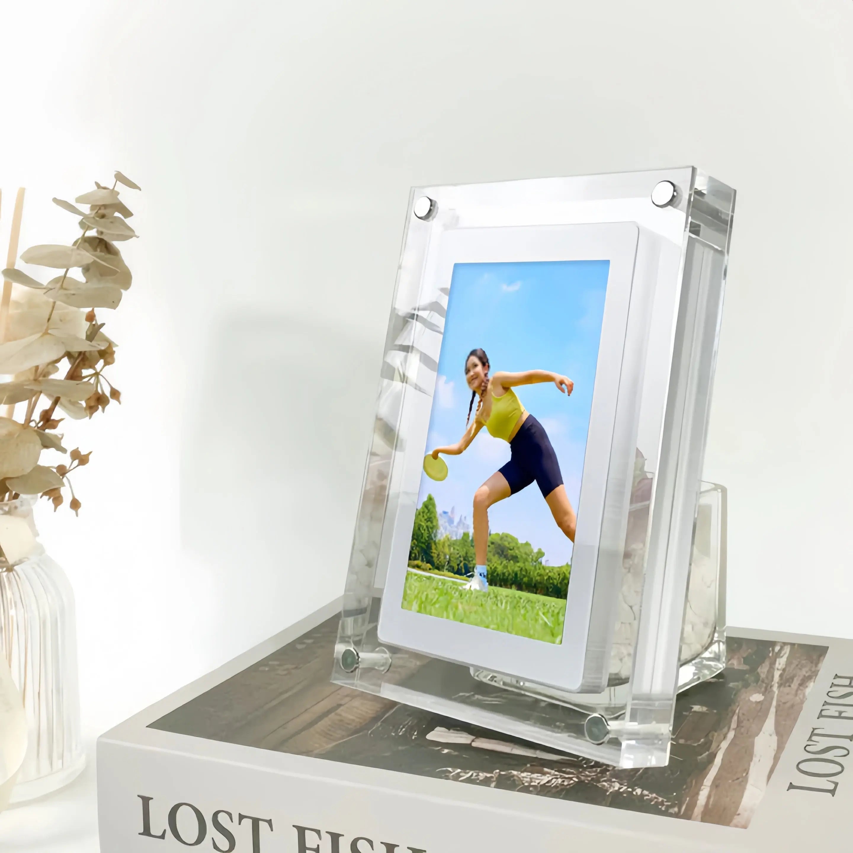 Digital Photo Frame 7-Inch HD Wireless App & Rechargeable