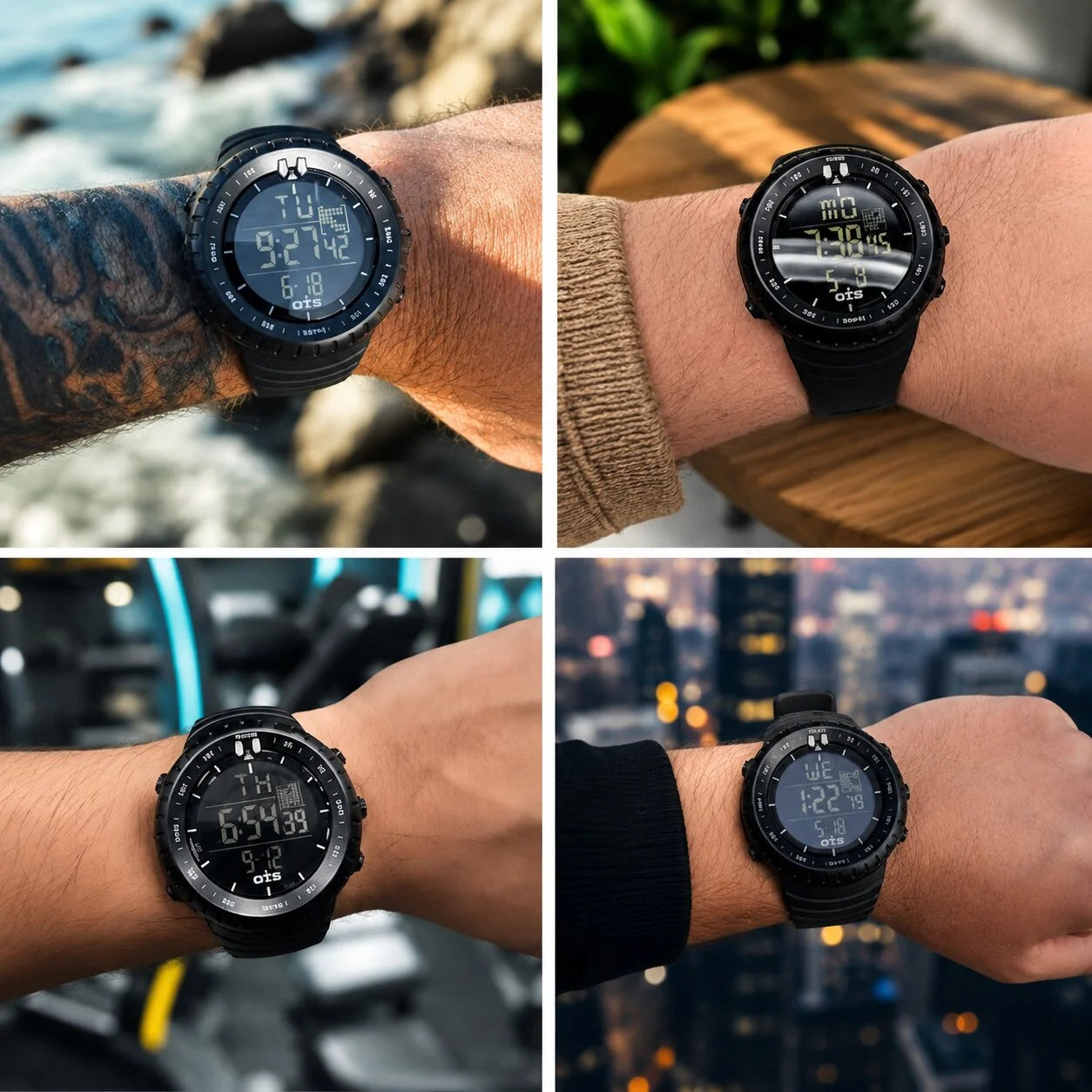 Digital Sports Watch Shockproof Water-Resistant LED Backlight