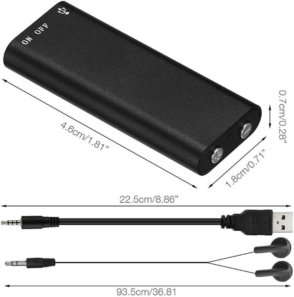 Digital Voice Recorder One-Touch Long Battery Lavalier Mic