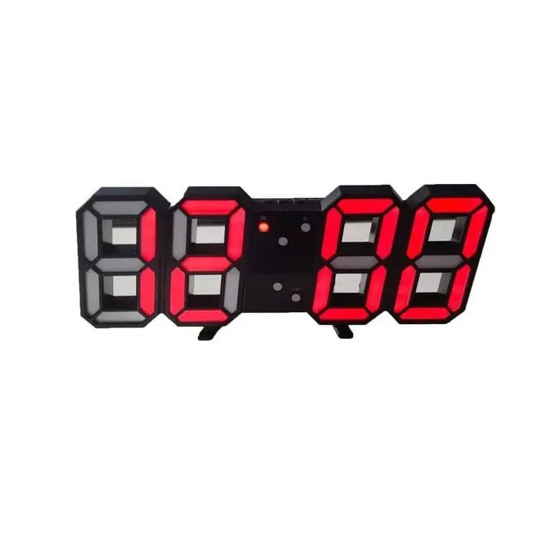 Digital Wall Clock Large Dimmable LED Remote & USB-Powered