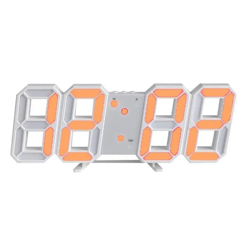 Digital Wall Clock Large Dimmable LED Remote & USB-Powered