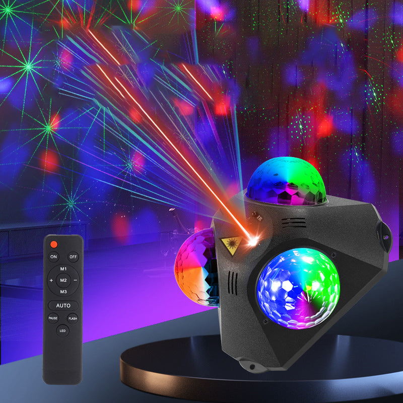 Disco Projector Music-Synced RGB Disco Balls & Lasers