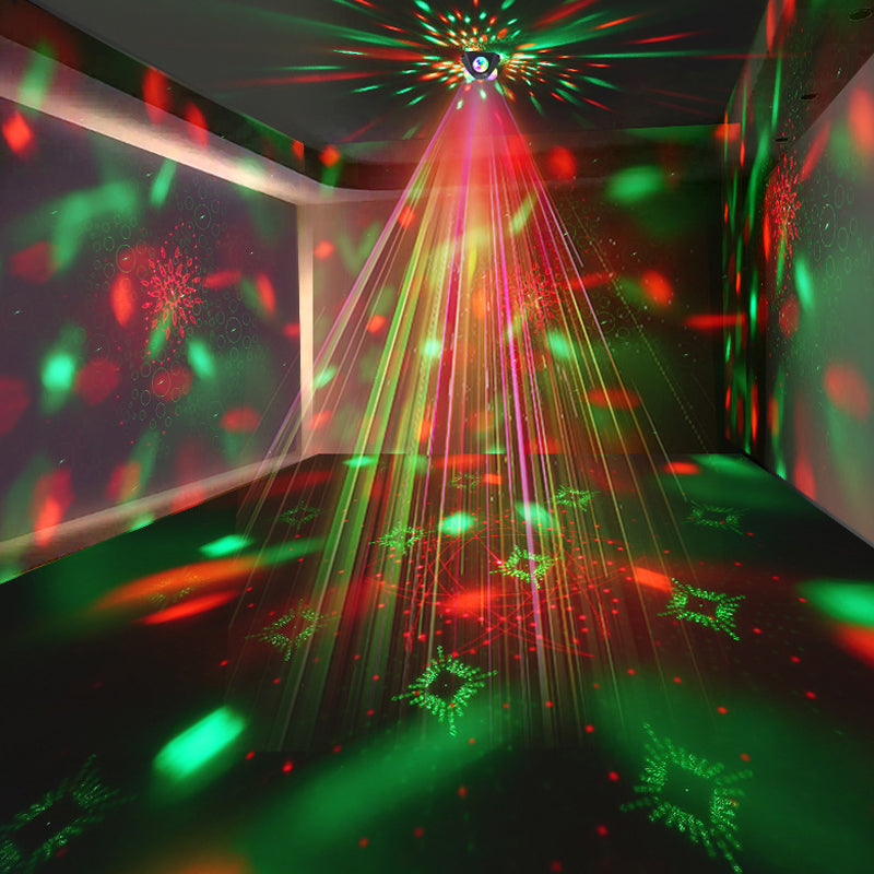 Disco Projector Music-Synced RGB Disco Balls & Lasers