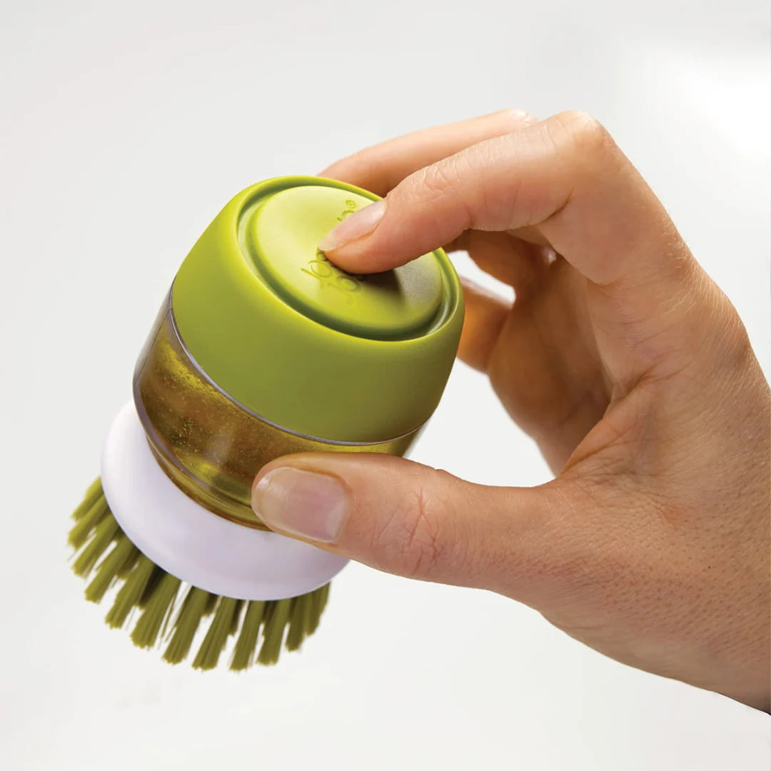 Dish Brush Refillable Soap Dispenser Scratch-Resistant Bristles