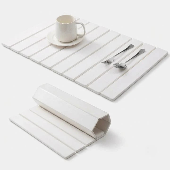 Dish Drying Mat Diatomite Stone Quick-Dry Foldable
