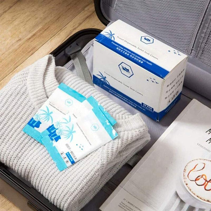 Disposable Toilet Seat Covers Biodegradable 50-Pack Fits Most Seats