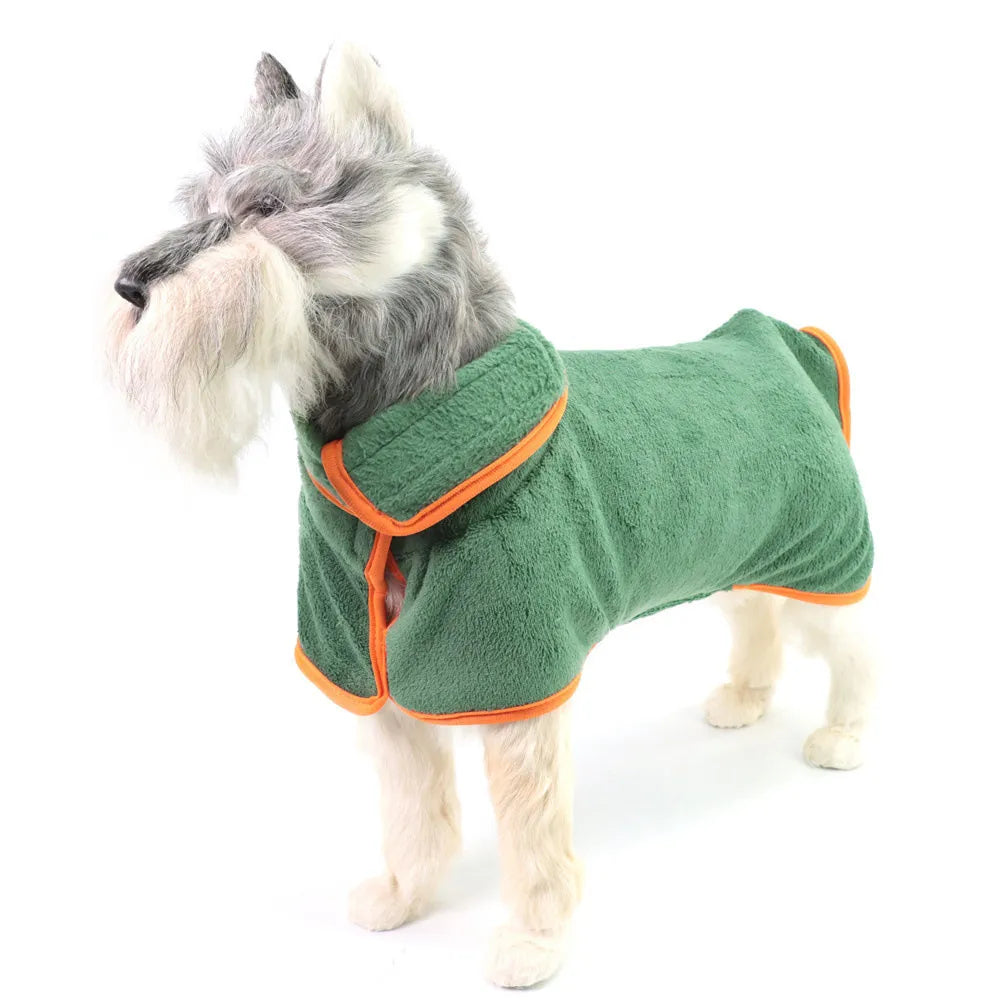 Dog Bathrobe Hooded Ultra-Absorbent Microfiber