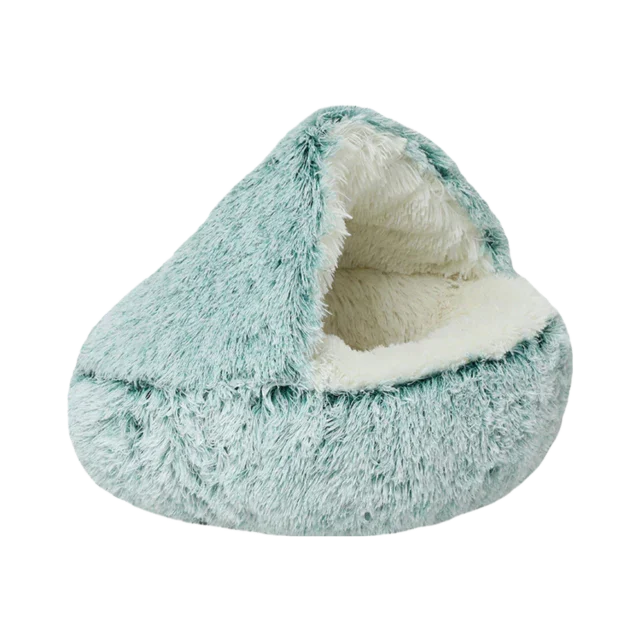Dog Bed Round Plush Raised Edge Non-Slip Machine Washable