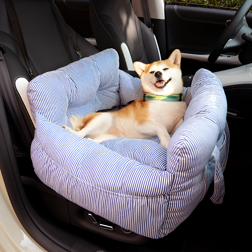 Dog Car Seat Padded Booster & Seatbelt Attachment