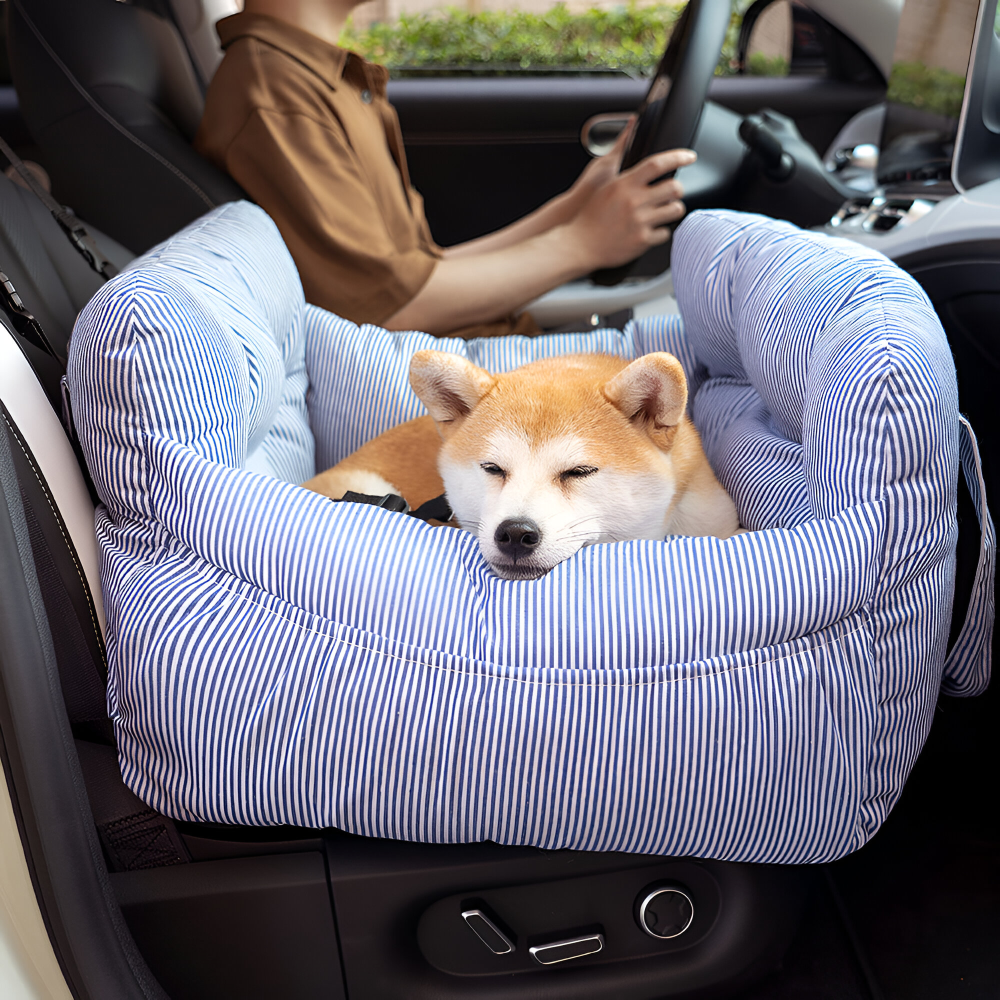 Dog Car Seat Padded Booster & Seatbelt Attachment