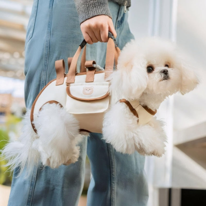 Dog Carrier Breathable Mesh Padded Handle & Adjustable Strap