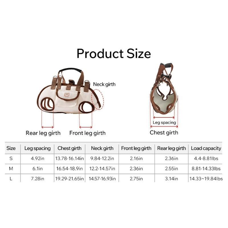 Dog Carrier Breathable Mesh Padded Handle & Adjustable Strap