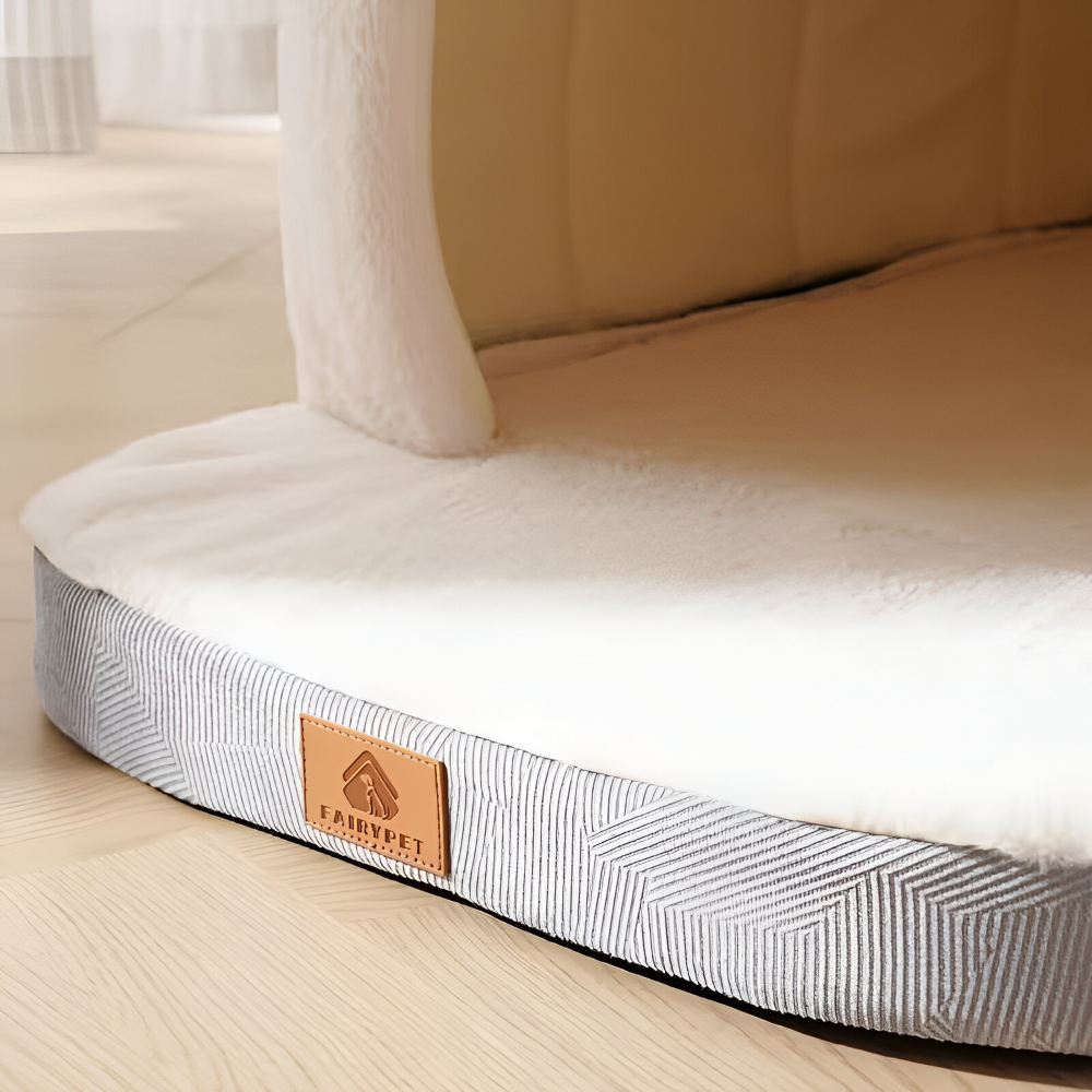Dog & Cat Bed 2-In-1 Convertible Cave Orthopedic Foam