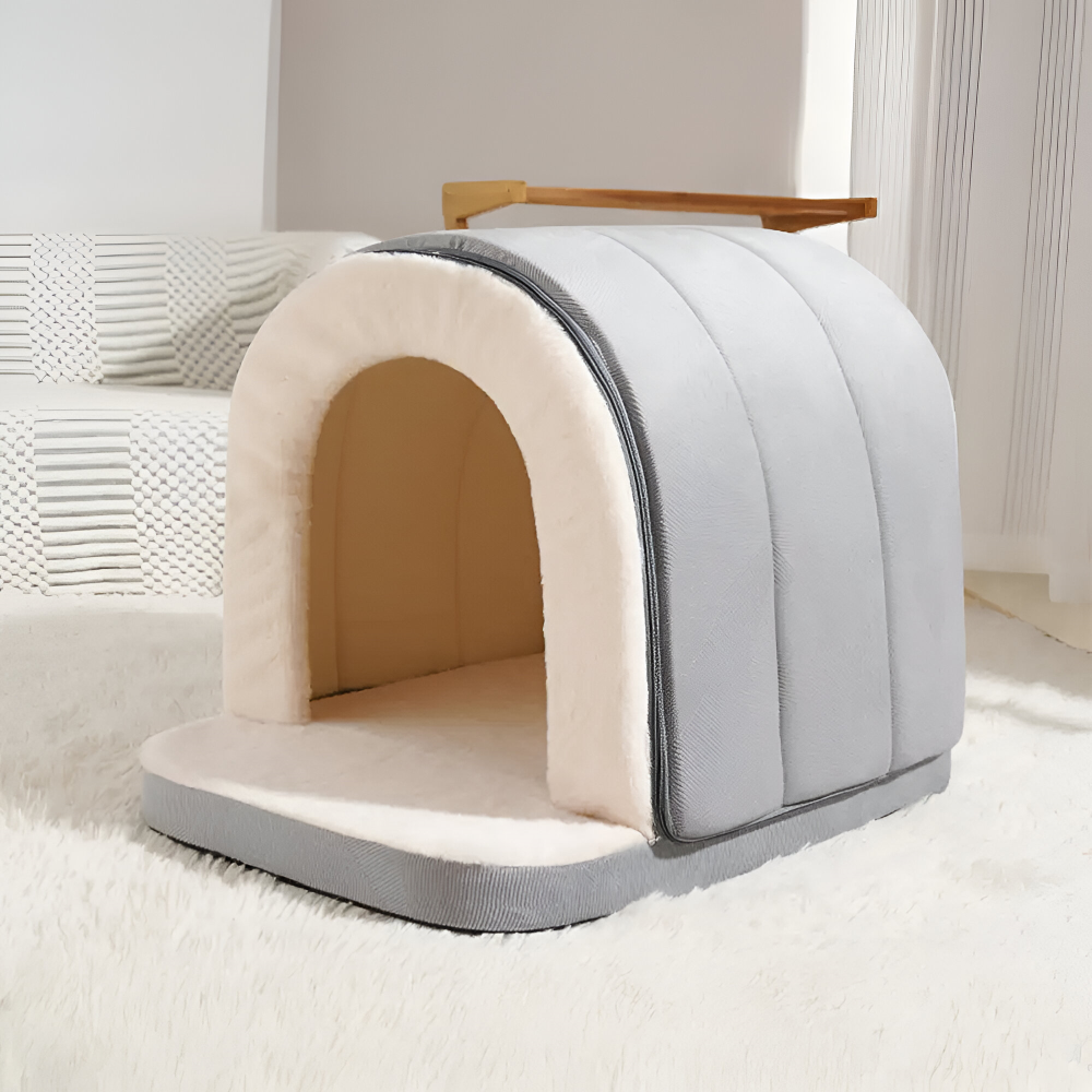 Dog & Cat Bed Convertible Cave-to-Flat Orthopedic Foam