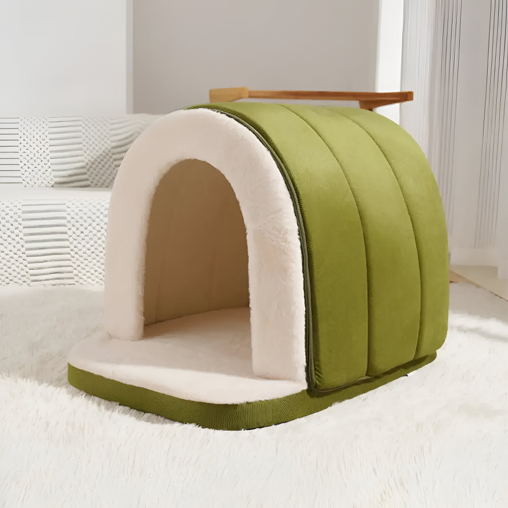 Dog & Cat Bed Convertible Cave-to-Flat Orthopedic Foam
