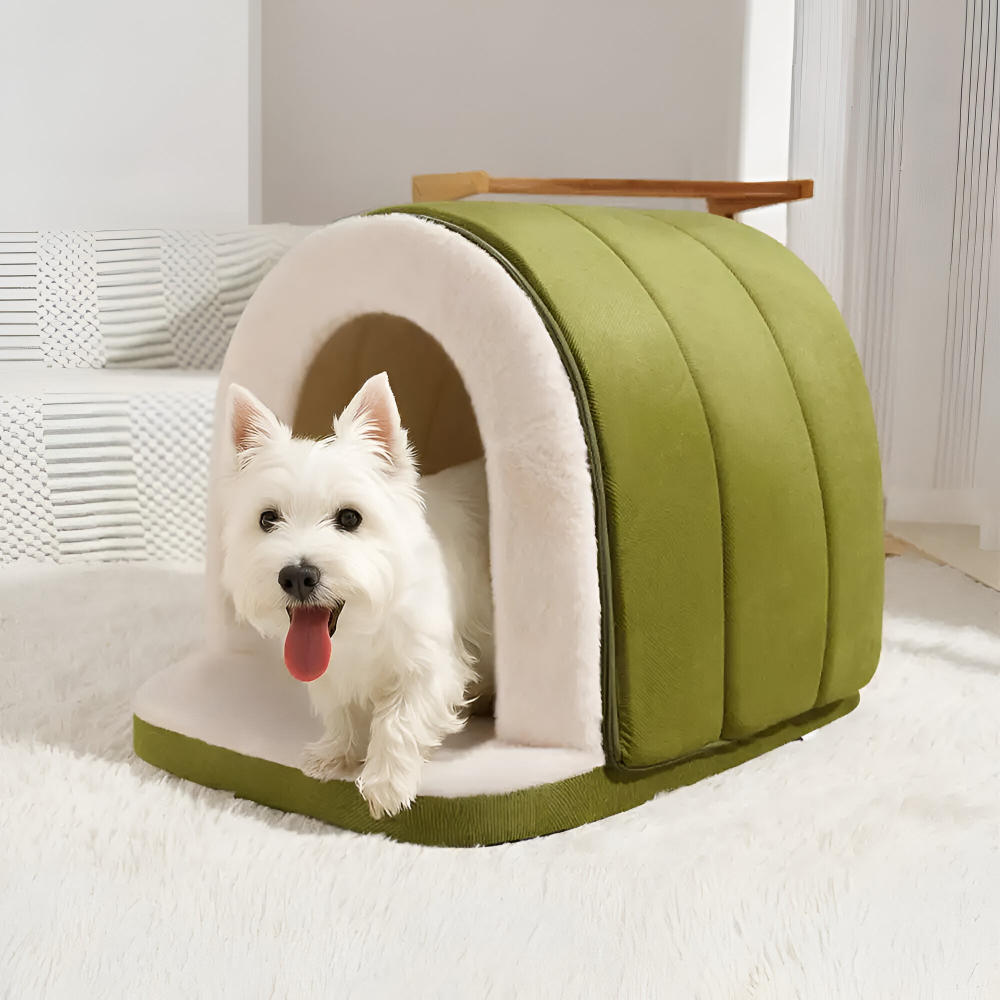 Dog & Cat Bed Convertible Cave-to-Flat Orthopedic Foam