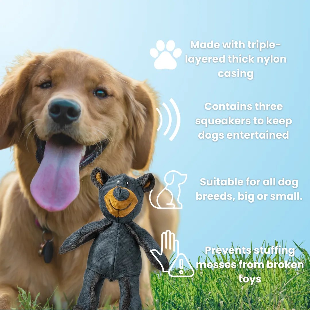 Dog Chew Toy Triple-Layer Chew-Resistant Dental-Cleaning Non-Toxic