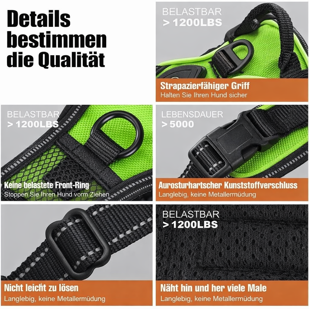 Dog Harness LED USB Rechargeable No-Pull Fit