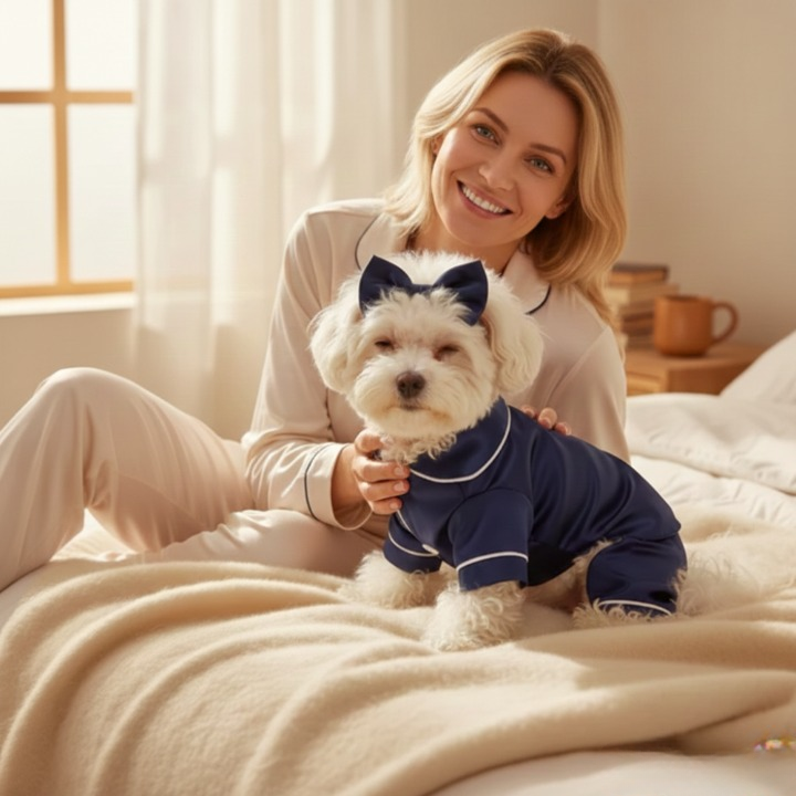 Dog Pajamas Silky Satin & Breathable Acrylic Snap Buttons