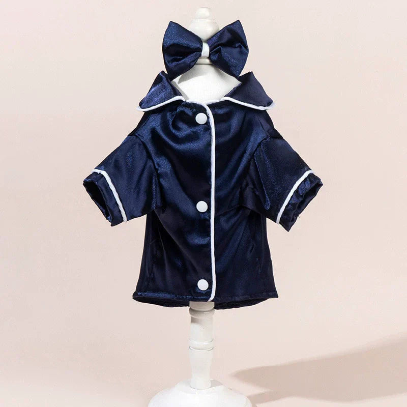 Dog Pajamas Silky Satin & Breathable Acrylic Snap Buttons