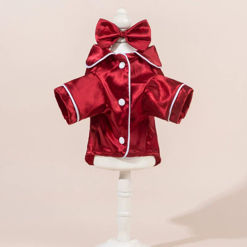 Dog Pajamas Silky Satin & Breathable Acrylic Snap Buttons