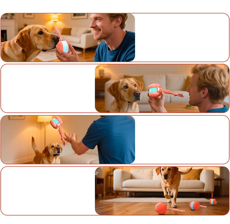 Dog Toy Motion-Activated & Two-Speed Chew-Resistant