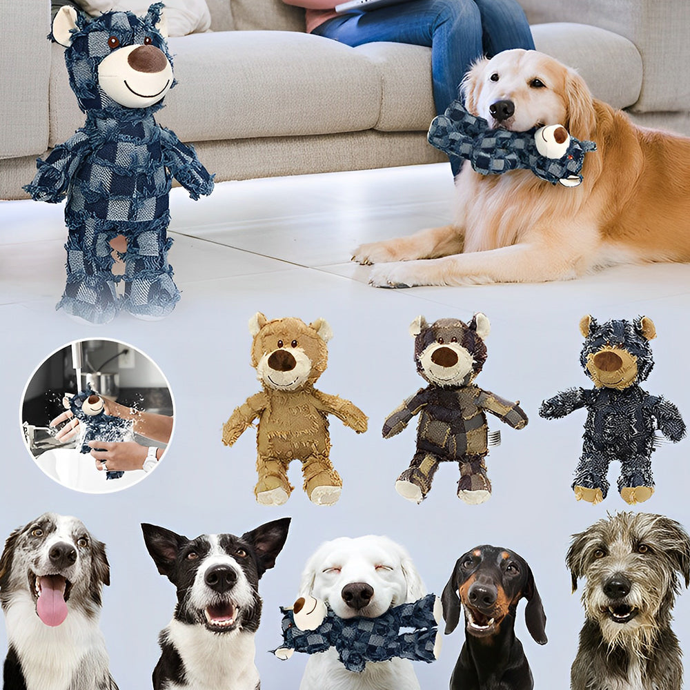 Dog Toy Plush Squeaker Polyester & Cotton Filled