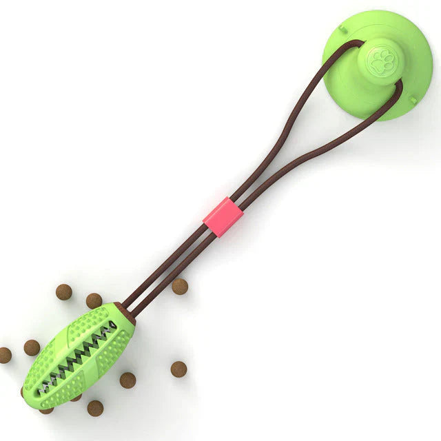 Dog Tug Toy Durable TPR Suction-Cup Teeth-Cleaning