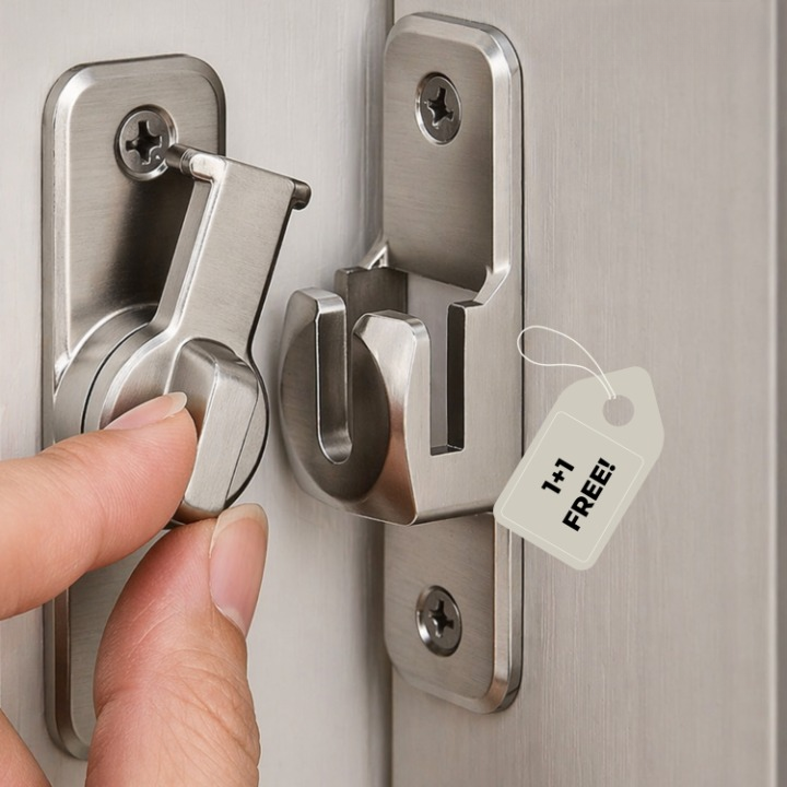 Door Bolt Lock Corrosion-Resistant Aluminum Reinforced Welded Base 2-Pack