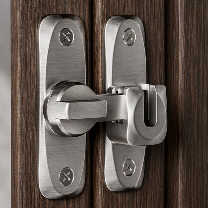 Door Bolt Lock Corrosion-Resistant Aluminum Reinforced Welded Base 2-Pack