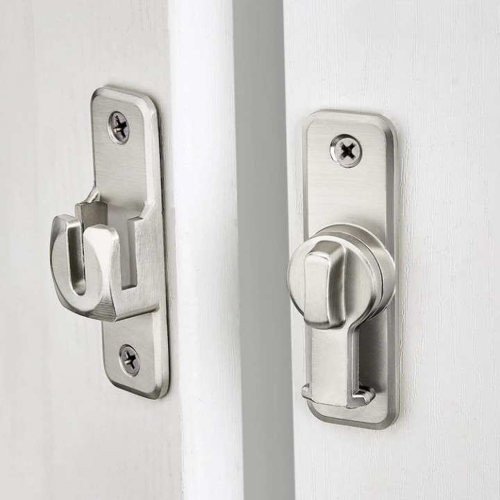 Door Bolt Lock Corrosion-Resistant Aluminum Reinforced Welded Base 2-Pack