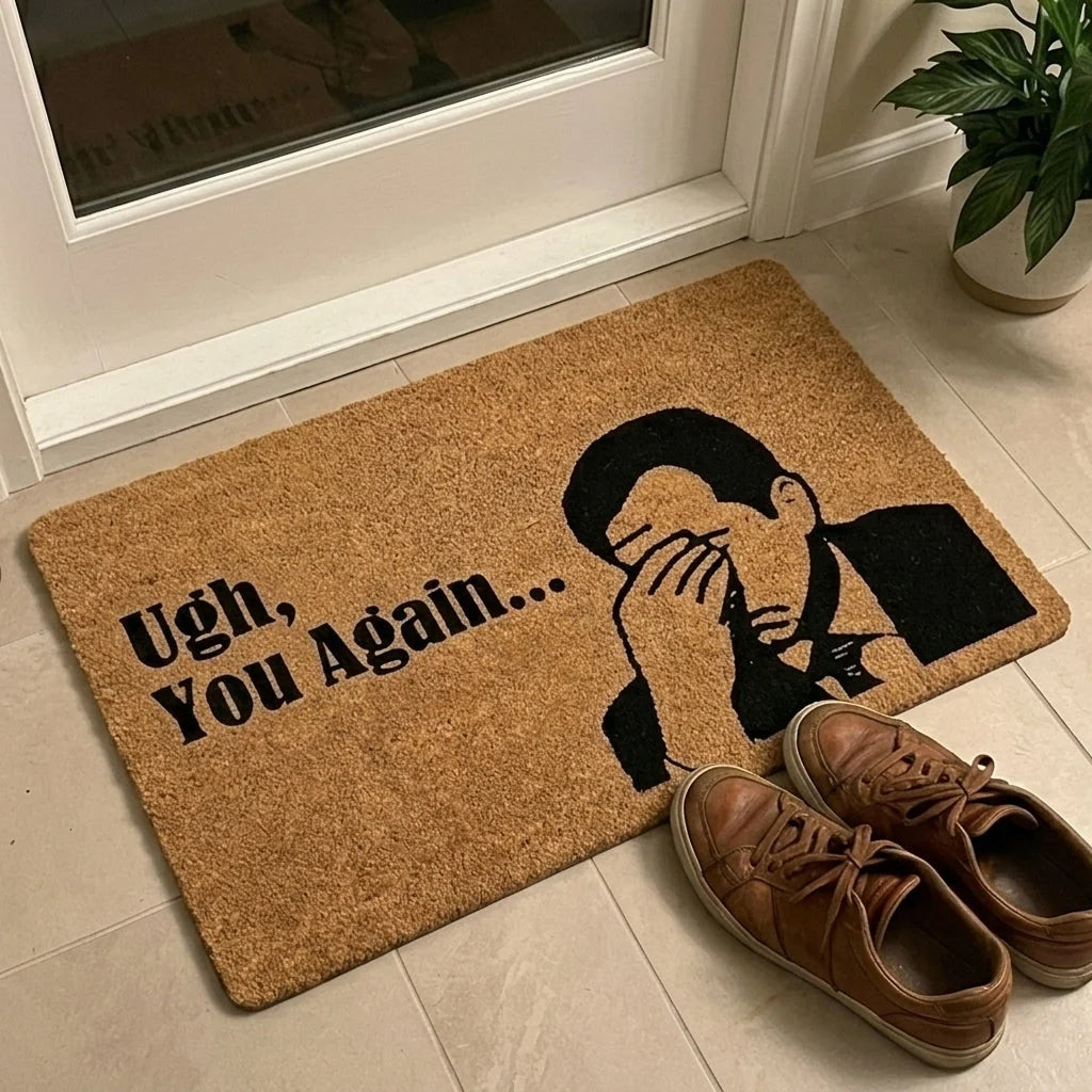 Doormat Humorous Facepalm Memory Foam Non-Slip Backing