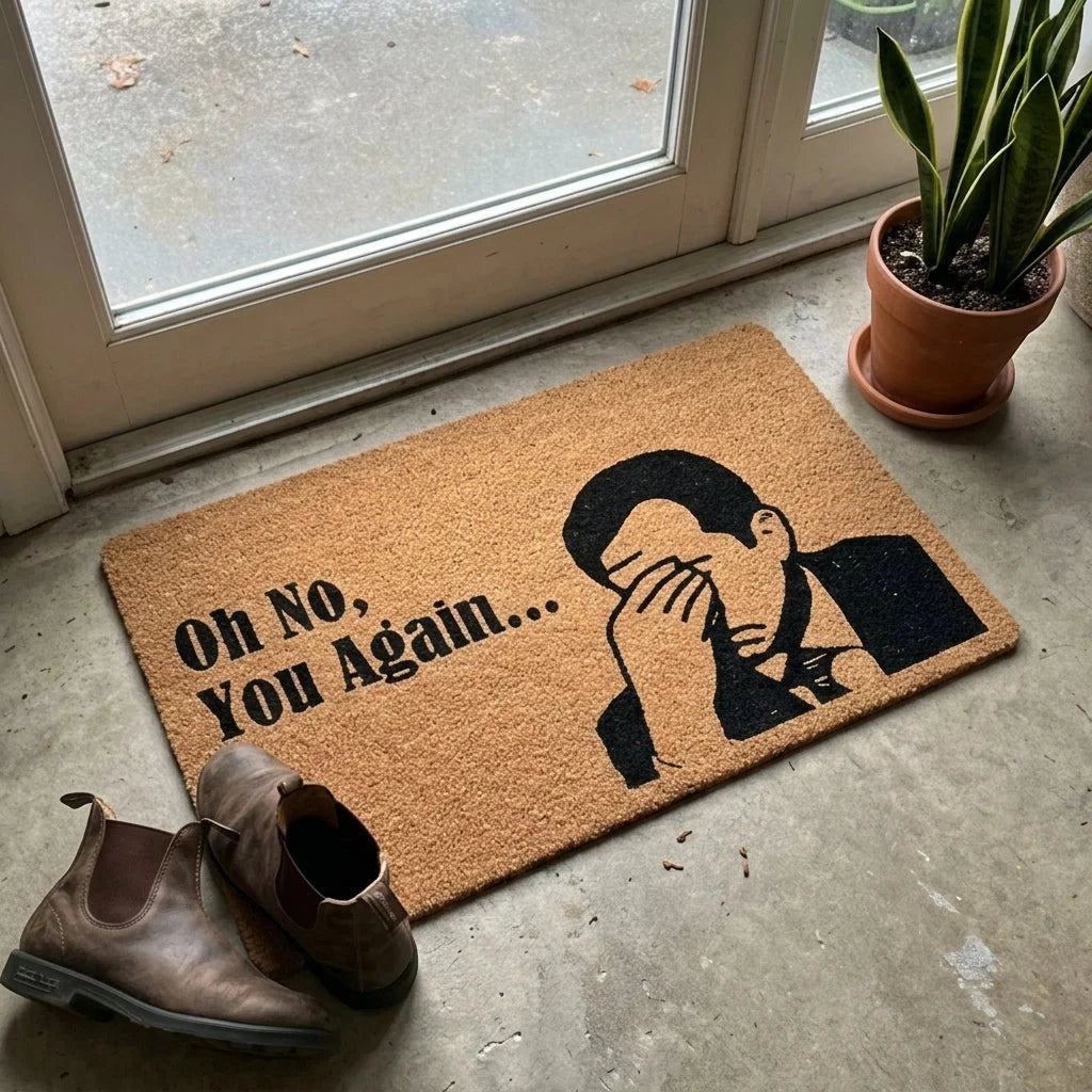 Doormat Humorous Facepalm Memory Foam Non-Slip Backing