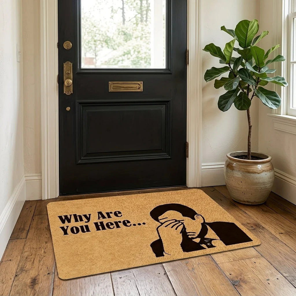 Doormat Humorous Facepalm Memory Foam Non-Slip Backing