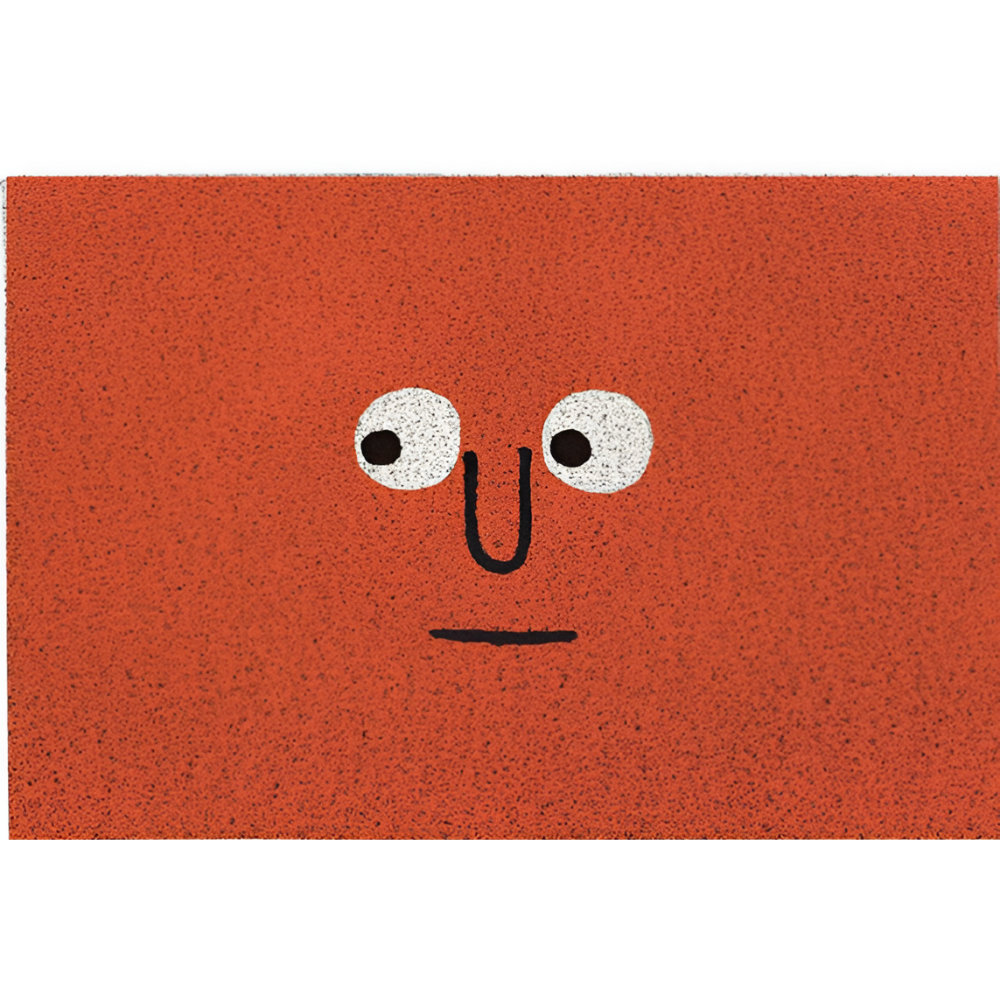 Doormat Smiley Print Non-Slip PVC Backing