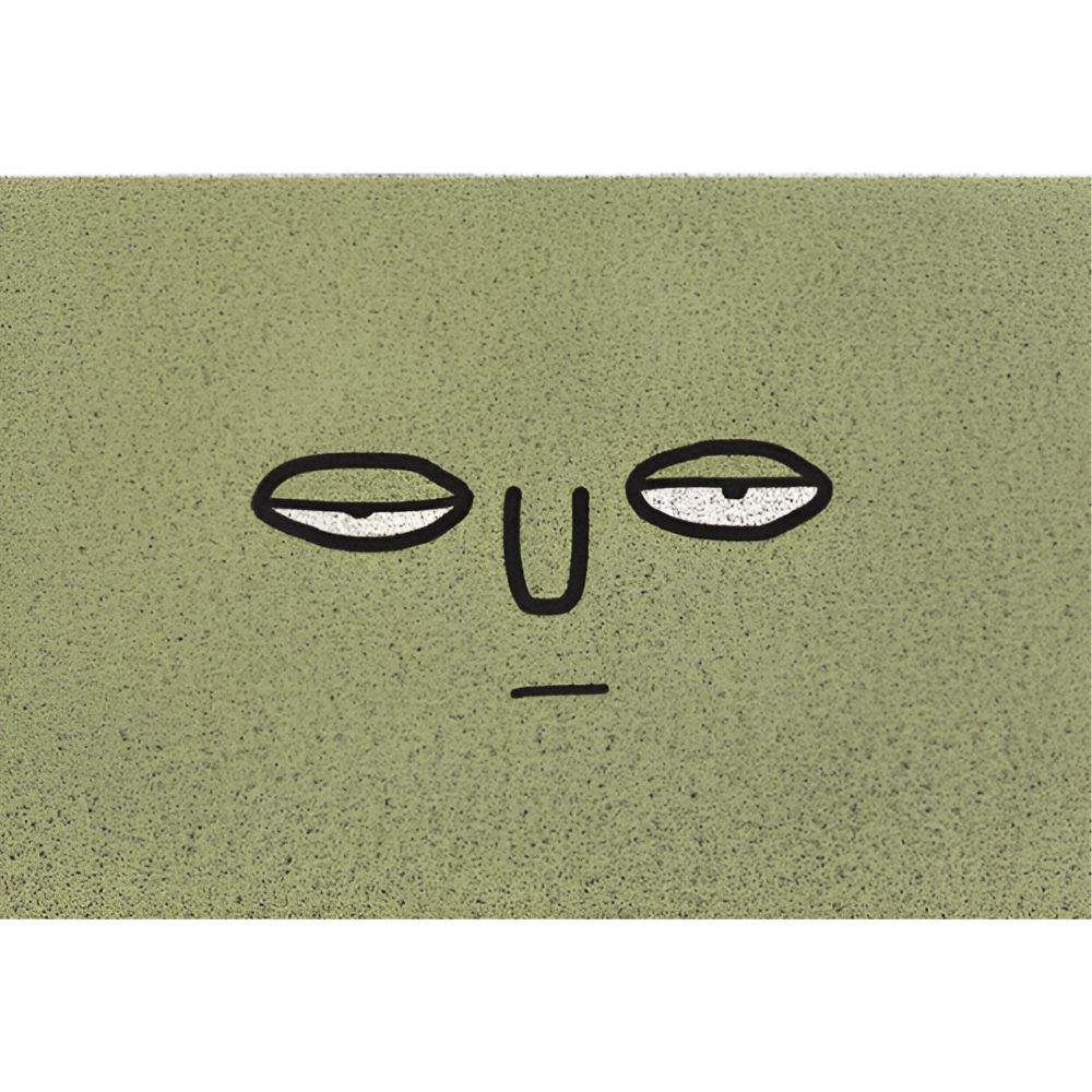 Doormat Smiley Print Non-Slip PVC Backing