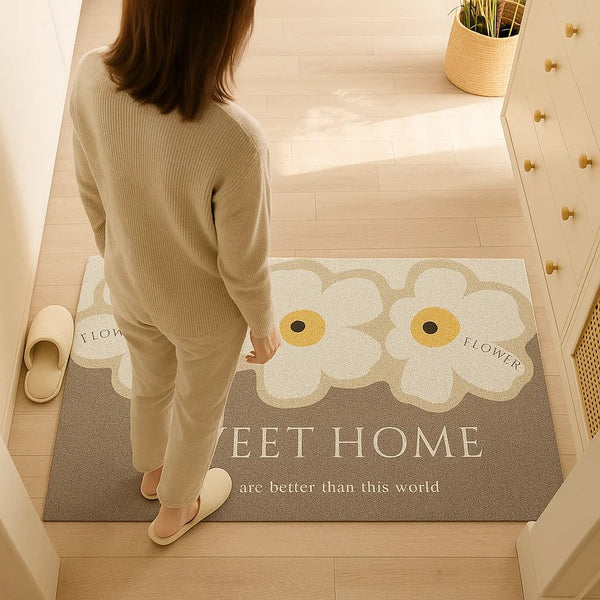 Doormat Soft Fabric Non-Slip Backing & Machine Washable