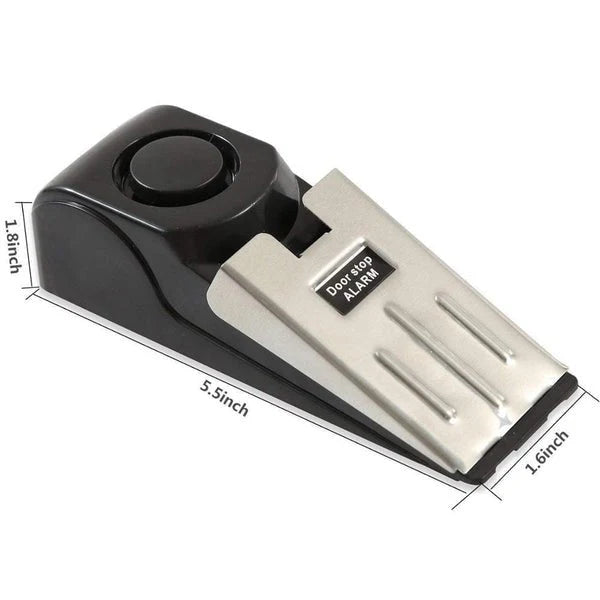 Doorstop Alarm Mechanical Wedge Built-In Siren