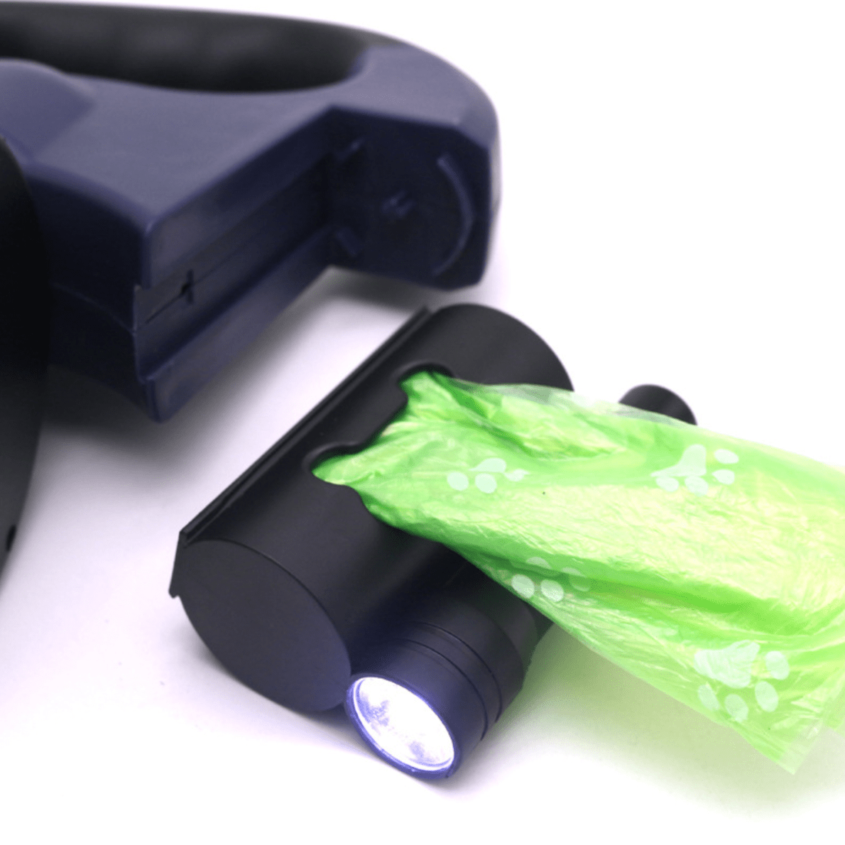 Double Dog Leash 360° Anti-Tangle One-Hand Control LED Light