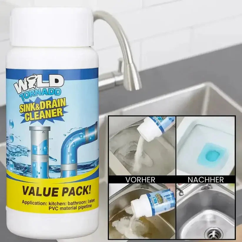 Drain Cleaner Foaming Non-Caustic Safe for Pipes & Toilets