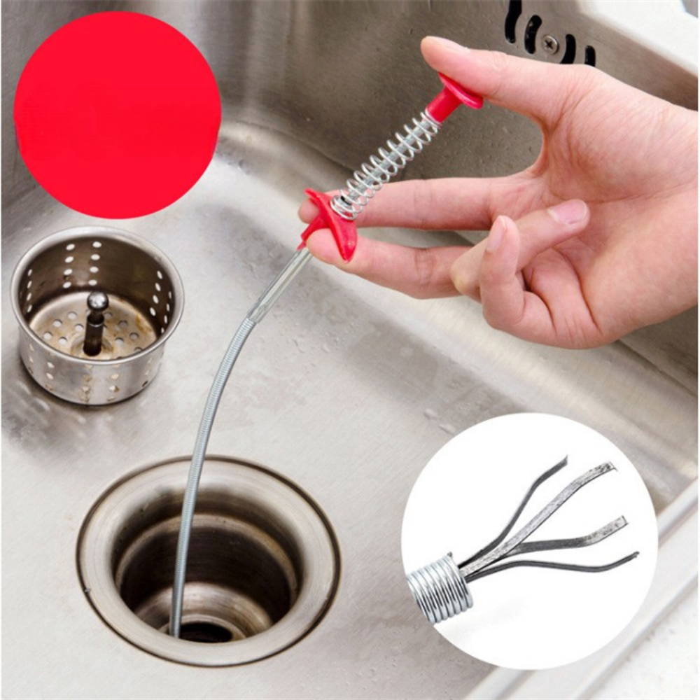 Drain Cleaner Hook Flexible Stainless Steel Chemical-Free