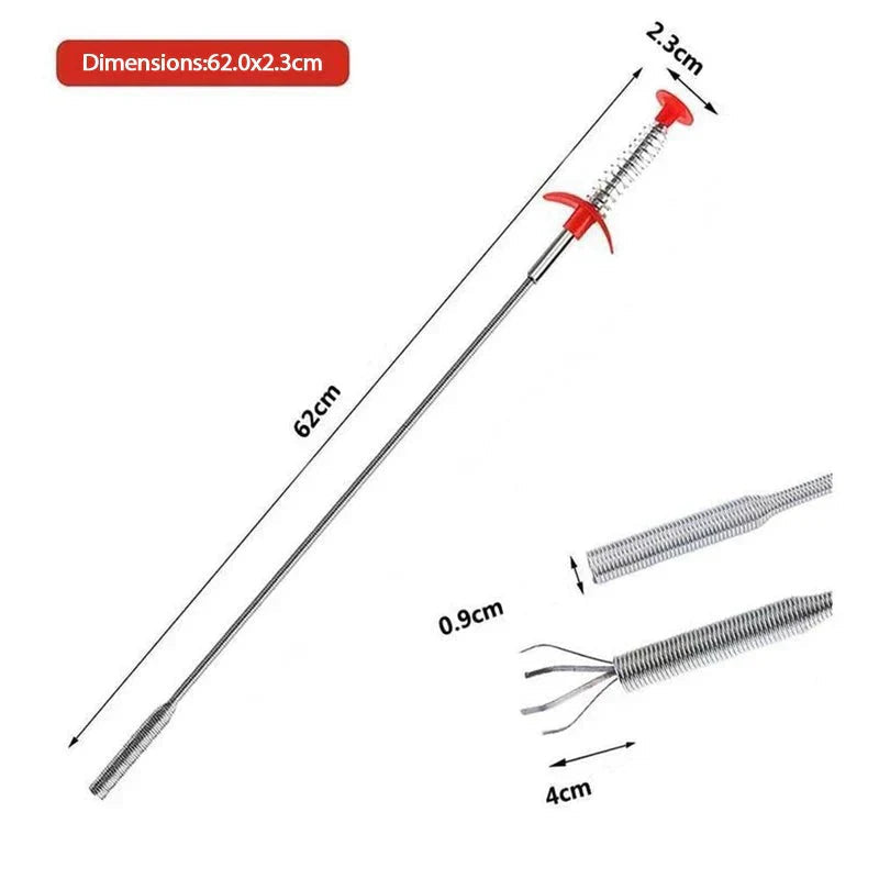 Drain Cleaner Hook Flexible Stainless Steel Chemical-Free
