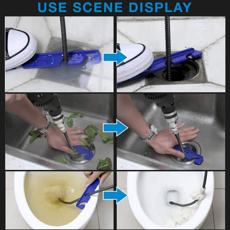 Drain Cleaning Attachment Flexible 2 Meter Drill Adapter