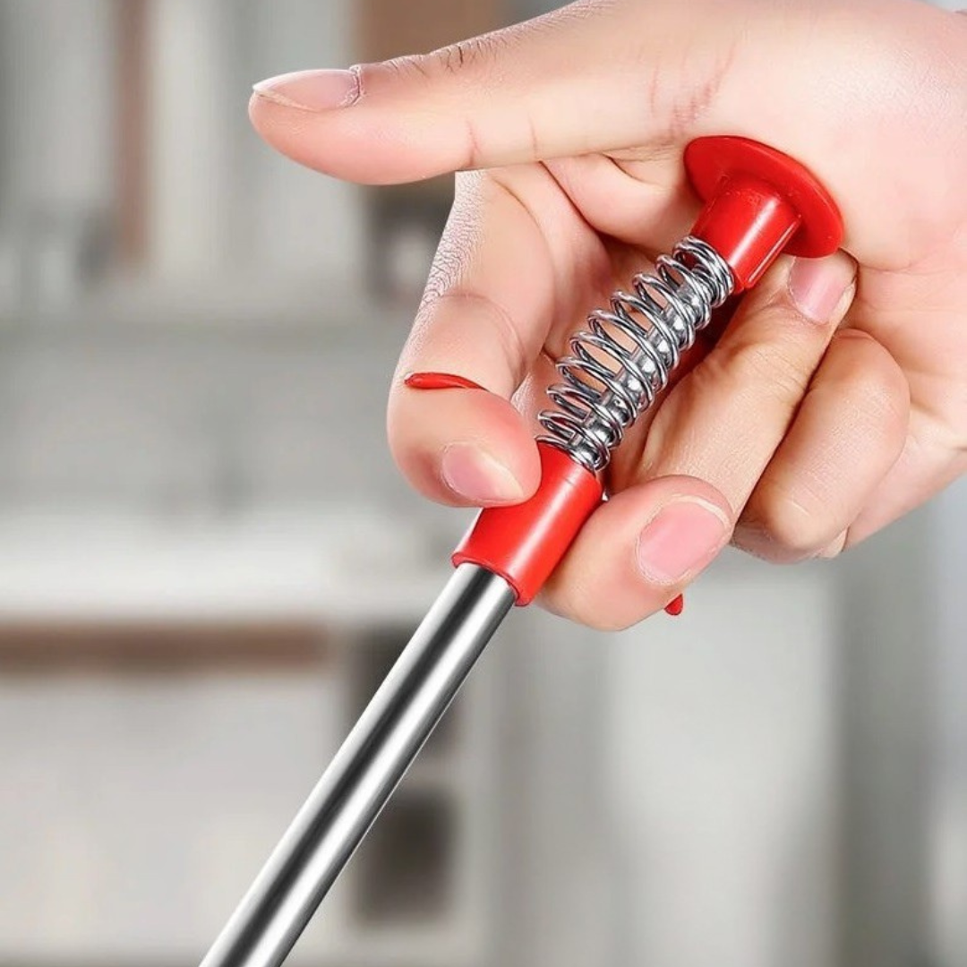 Drain Cleaning Hook Flexible Stainless Steel 60cm Ergonomic Handle