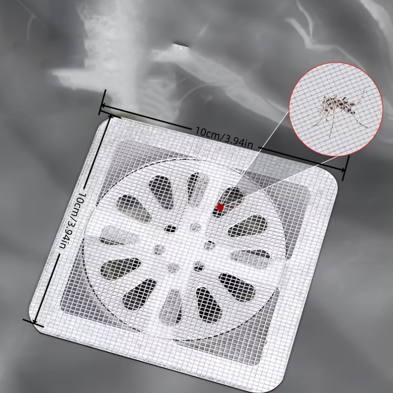 Drain Strainer Stickers Waterproof Fine Mesh Set of 10
